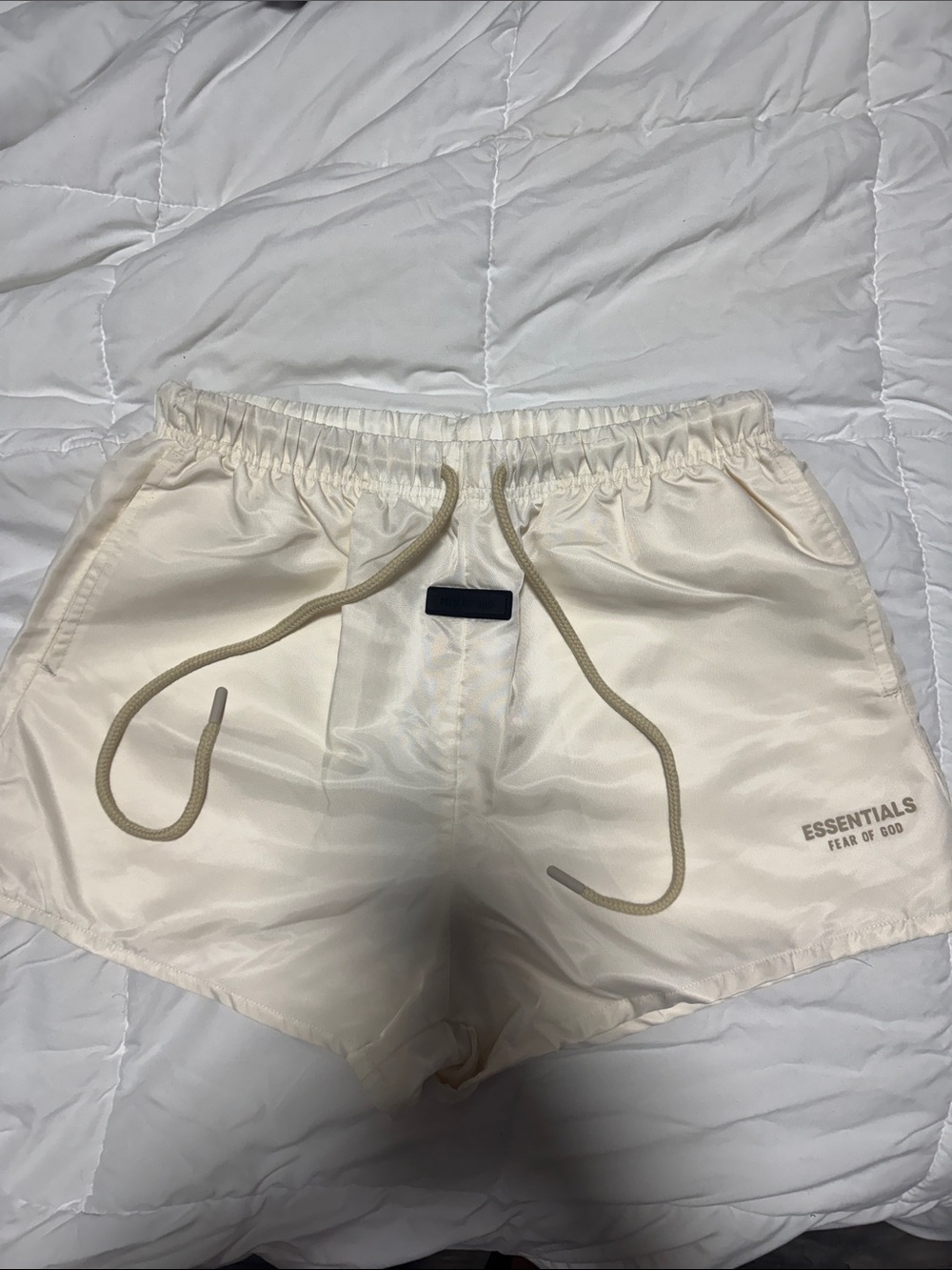 Essentials Fear of God Cream Drawstring Shorts